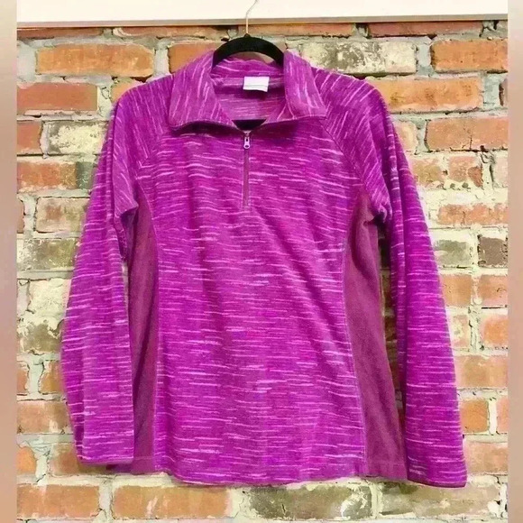 Columbia Purple Fleece Pullover Size M - Picture 1 of 8